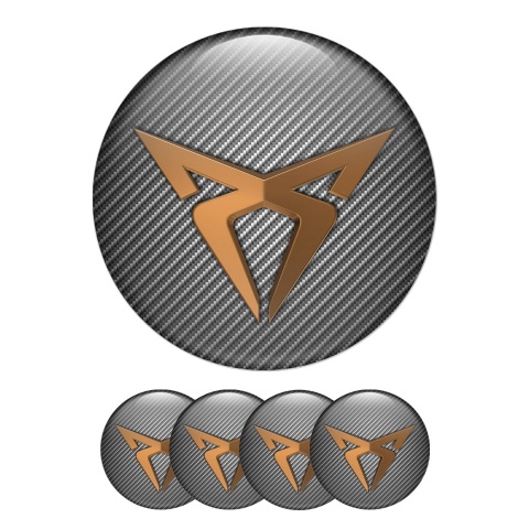 Seat Cupra Silicone Sticker Wheel Center Cap Carbon
