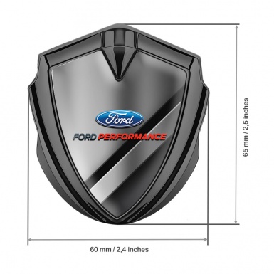 Ford Emblem Car Badge Graphite Half Metallic Effect Performance Logo