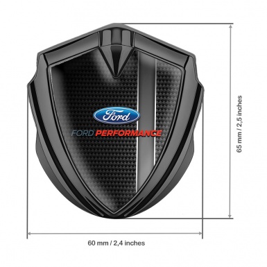 Ford Bodyside Domed Emblem Graphite Black Carbon Racing Stripe Design
