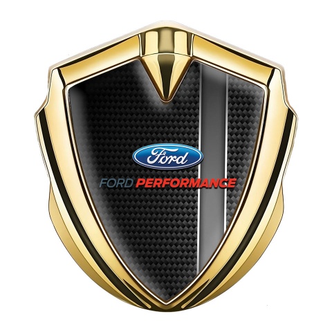 Ford Bodyside Domed Emblem Gold Black Carbon Racing Stripe Design