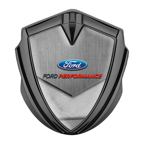 Ford Emblem Trunk Badge Graphite Stone Slab Effect Performance Edition