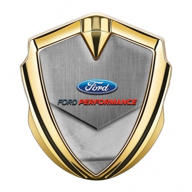 Ford Emblem Trunk Badge Gold Stone Slab Effect Performance Edition