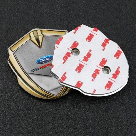 Ford Emblem Trunk Badge Gold Stone Slab Effect Performance Edition