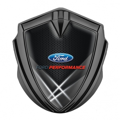 Ford Emblem Self Adhesive Graphite Honeycomb Base Outglow Effect Design