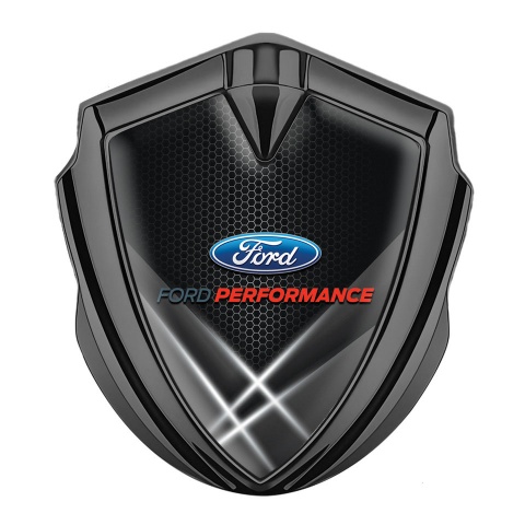 Ford Emblem Self Adhesive Graphite Honeycomb Base Outglow Effect Design