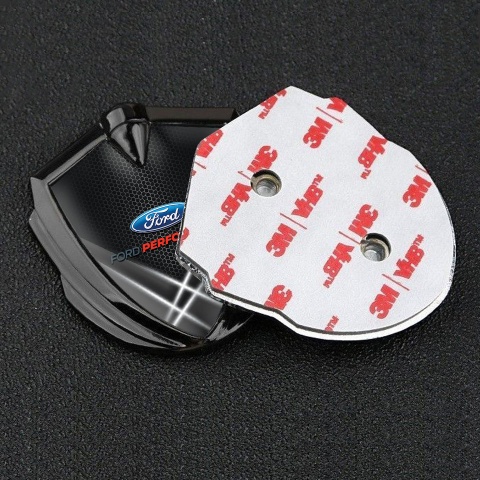 Ford Emblem Self Adhesive Graphite Honeycomb Base Outglow Effect Design