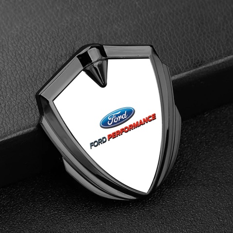 Ford Bodyside Emblem Self Adhesive Graphite White Base Performance Logo