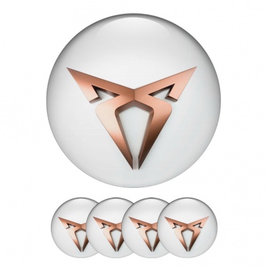 Seat Cupra Silicone Sticker Wheel Center Light Grey New 3D Logo
