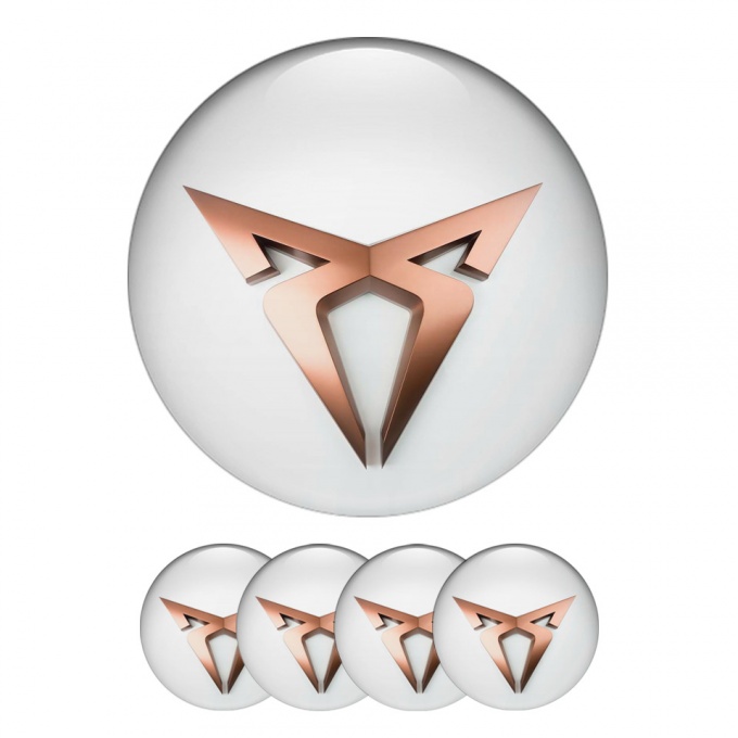 Seat Cupra Silicone Sticker Wheel Center Light Grey New 3D Logo