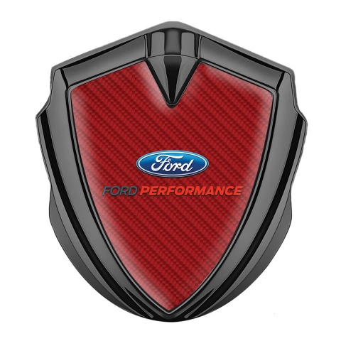 Ford Fender Emblem Badge Graphite Crimson Carbon Base Performance Logo