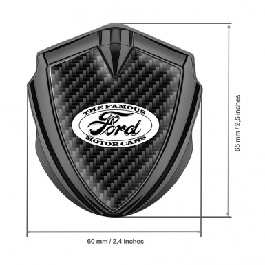 Ford Emblem Self Adhesive Graphite Black Carbon Vintage White Edition