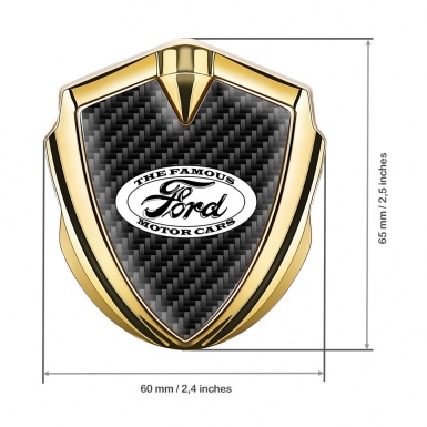 Ford Emblem Self Adhesive Gold Black Carbon Vintage White Edition