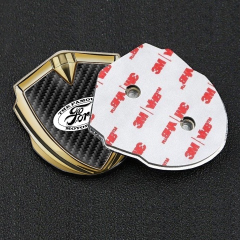 Ford Emblem Self Adhesive Gold Black Carbon Vintage White Edition