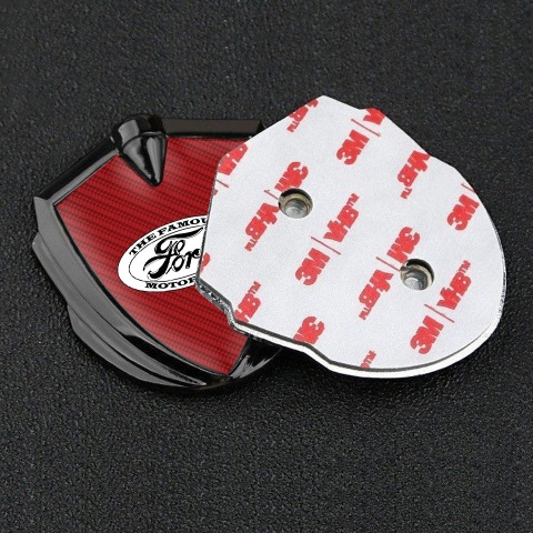 Ford Bodyside Emblem Badge Graphite Deep Red Carbon White Elliptic Logo