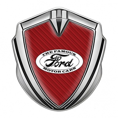 Ford Bodyside Emblem Badge Silver Deep Red Carbon White Elliptic Logo