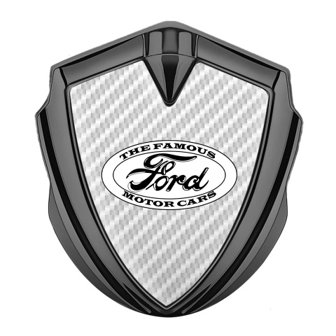 Ford Trunk Emblem Badge Graphite Pearly White Carbon Vintage Edition
