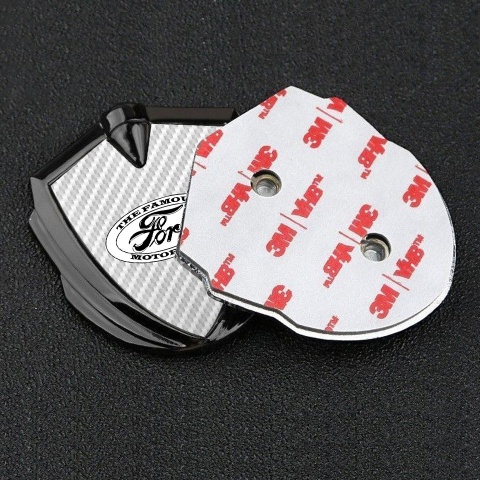 Ford Trunk Emblem Badge Graphite Pearly White Carbon Vintage Edition