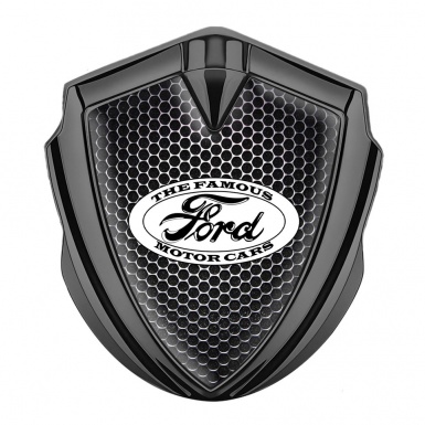Ford Metal Emblem Self Adhesive Graphite Industrial Grate Vintage Edition