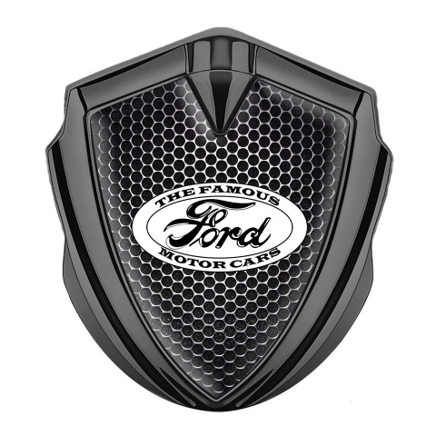 Ford Metal Emblem Self Adhesive Graphite Industrial Grate Vintage Edition