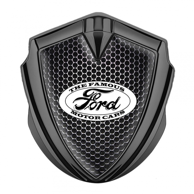 Ford Metal Emblem Self Adhesive Graphite Industrial Grate Vintage Edition