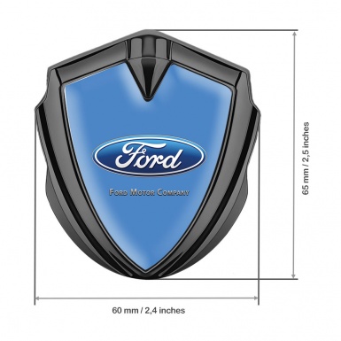 Ford Emblem Car Badge Graphite Glacial Blue Base Classic Logo Edition