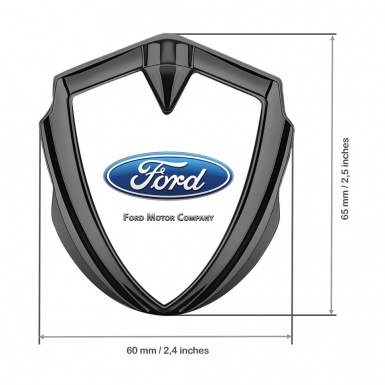 Ford Metal Emblem Self Adhesive Graphite White Palette Blue Classic Logo
