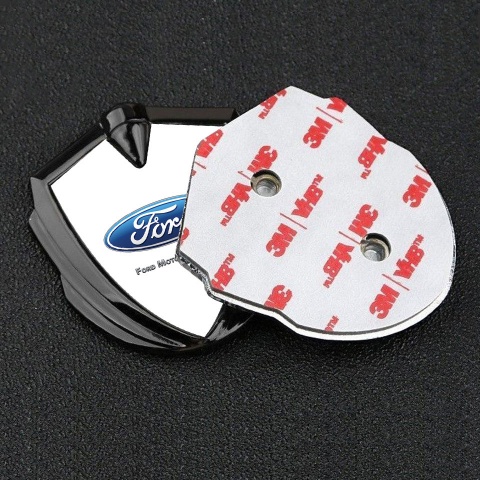 Ford Metal Emblem Self Adhesive Graphite White Palette Blue Classic Logo