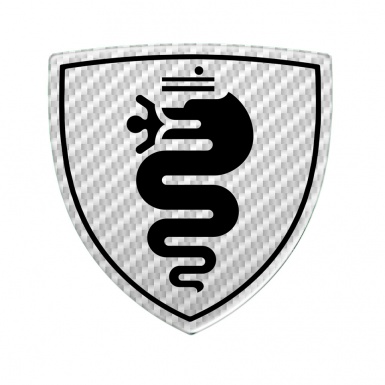 Alfa Romeo Emblem Silicone Sticker Domed Light Carbon Black