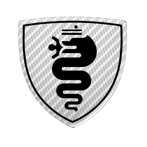 Alfa Romeo Emblem Silicone Sticker Domed Light Carbon Black