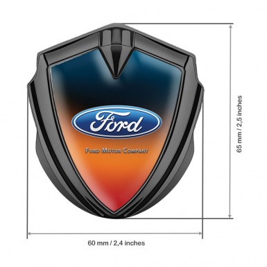 Ford Bodyside Badge Self Adhesive Graphite Gradient Palette Classic Logo
