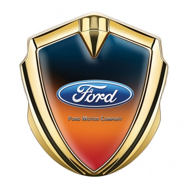 Ford Bodyside Badge Self Adhesive Gold Gradient Palette Classic Logo