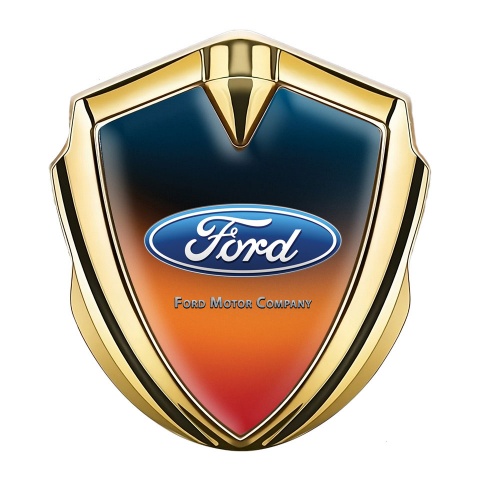 Ford Bodyside Badge Self Adhesive Gold Gradient Palette Classic Logo