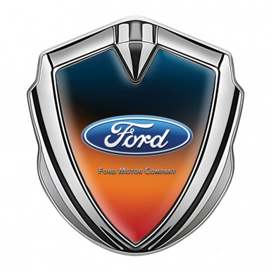 Ford Bodyside Badge Self Adhesive Silver Gradient Palette Classic Logo