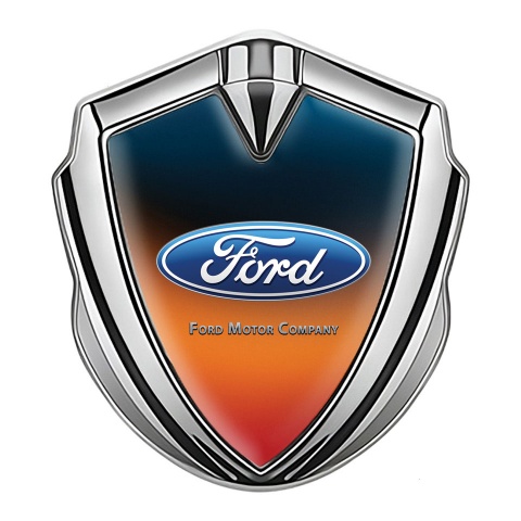 Ford Bodyside Badge Self Adhesive Silver Gradient Palette Classic Logo
