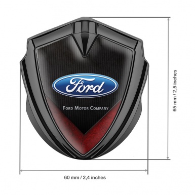Ford Fender Emblem Badge Graphite Charcoal Strokes Red Fragment Design
