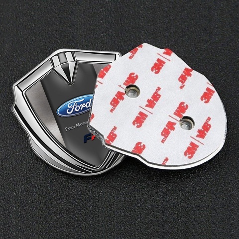 Ford FP Bodyside Emblem Badge Silver Metal Sheet Blue Performance