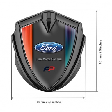 Ford FP Trunk Emblem Badge Graphite Colorful Palette Dark Theme Edition