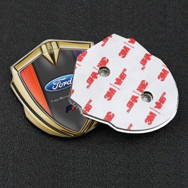 Ford FP Trunk Emblem Badge Gold Colorful Palette Dark Theme Edition
