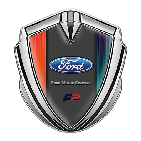 Ford FP Trunk Emblem Badge Silver Colorful Palette Dark Theme Edition