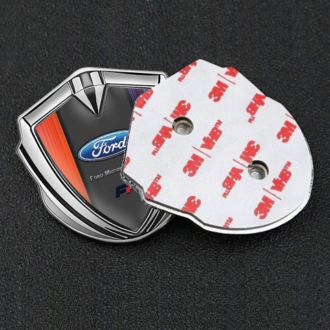 Ford FP Trunk Emblem Badge Silver Colorful Palette Dark Theme Edition