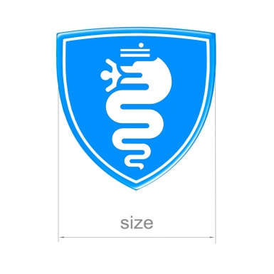 Alfa Romeo Emblem Silicone Sticker Domed Blue and White Logo