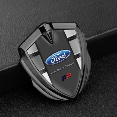 Ford FP Emblem Trunk Badge Graphite Stone Slab Template Elliptic Design