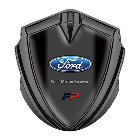 Ford Emblem Car Badge Graphite Black Frame Classic Elliptic Logo Variant