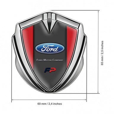 Ford Bodyside Emblem Self Adhesive Graphite Crimson Frame Classic Logo