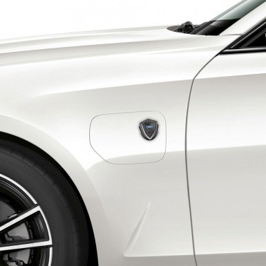 Ford FP Fender Emblem Badge Graphite Dark Carbon Elliptic Logo Edition