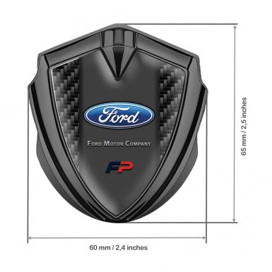 Ford Bodyside Emblem Badge Graphite Black Carbon Fill Performance Logo