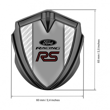 Ford RS Bodyside Emblem Self Adhesive Graphite White Carbon Black Logo