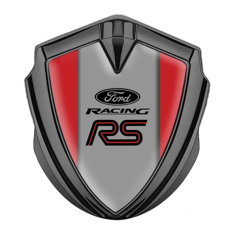 Ford RS Bodyside Emblem Badge Graphite Red Frame Racing Version