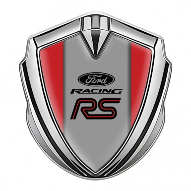 Ford RS Bodyside Emblem Badge Silver Red Frame Racing Version