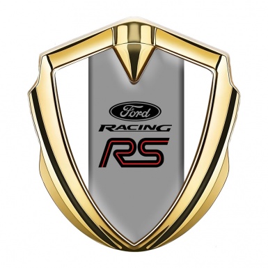 Ford RS Bodyside Domed Emblem Gold White Palette Racing Spirit